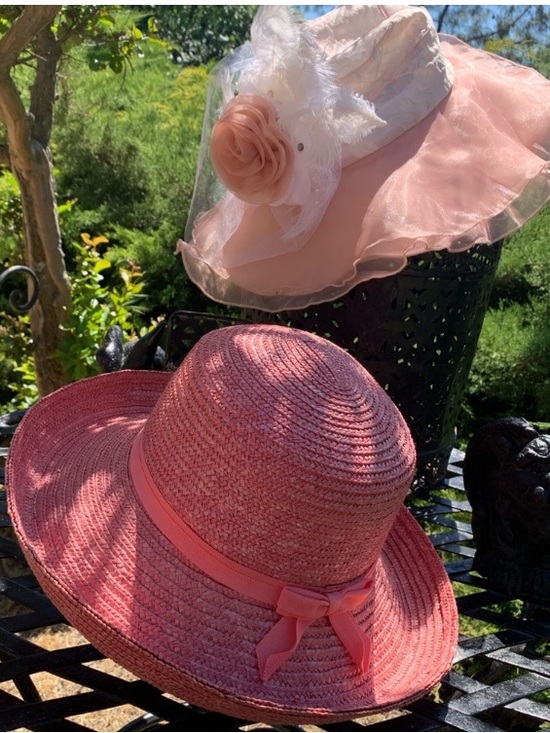 betmar Accessories - betmar Coral-Pink Wide Brim Straw Sun Hat with Ribbon Bow